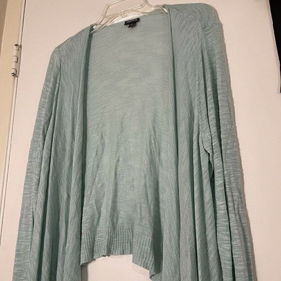 Torrid Mint Green open front drape lightweight cardigan sweater Plus Size 0 - Picture 2 of 5